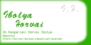 ibolya horvai business card